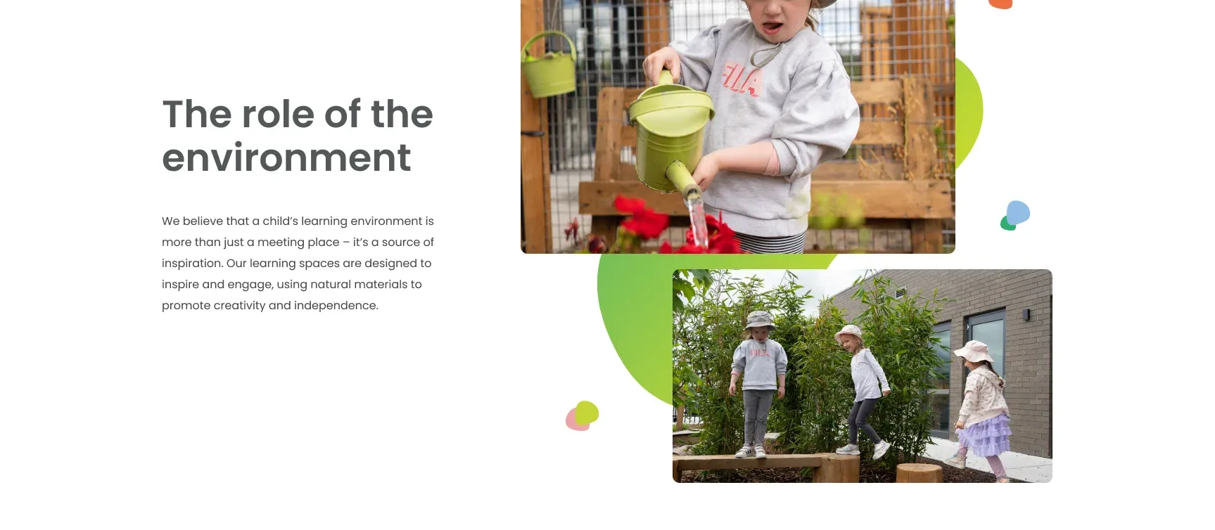 Wide image of a website section