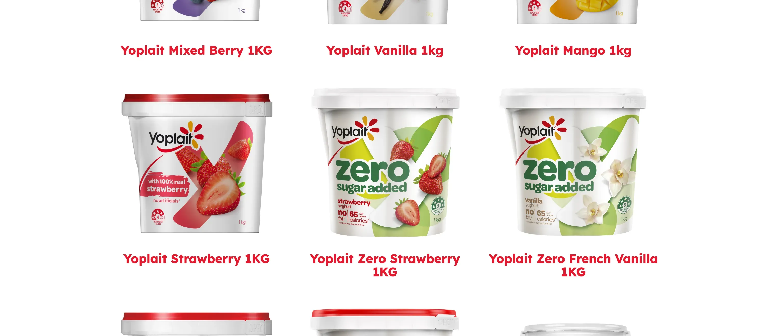 Wide image of Yoplait product section